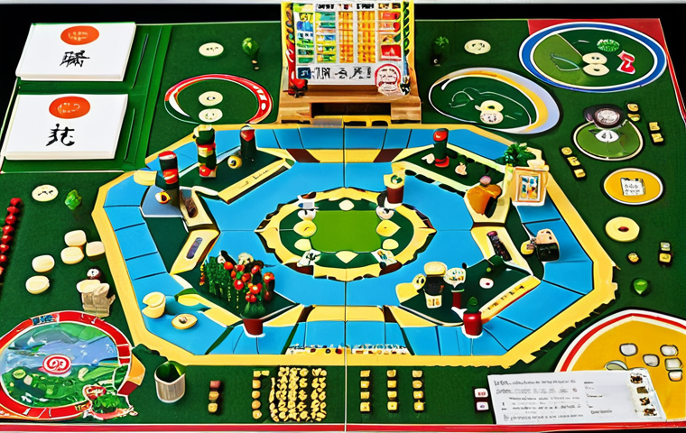 보드게임과 교육 - Children Playing Board Game** "子どもたちがテーブルを囲んでボードゲームで遊んでいる様子。笑顔で楽しそう。リビングルーム、家族団らん、暖色系の照明、背景に本棚。安全な遊...